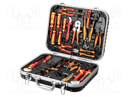 Kit: general purpose; for electricians; 1kV; case; 25pcs.