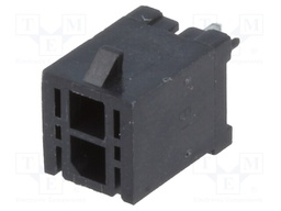 Socket; wire-board; male; MF30; 3mm; PIN: 2; THT; PCB snap; 5A; tinned
