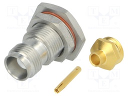 Socket; TNC; female; 50Ω; soldering