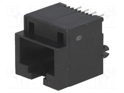 Socket; RJ45; PIN: 8; with step; gold-plated; Layout: 8p8c; THT