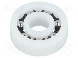 Bearing: ball; Øint: 8mm; Øout: 22mm; W: 7mm; Cage: polyamide