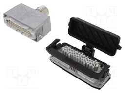 Connector: HDC; Type: with cable gland; Pitch: 104x27mm; 500V; 16A