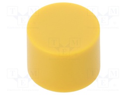 Button; push-in; none; 7mm; round; -25÷70°C; yellow; Package: bulk