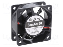 Fan: DC; axial; 5VDC; 60x60x25mm; 31.8m3/h; 28dBA; ball bearing