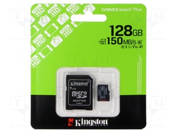 Memory card; microSD; R: 150MB/s; Class 10 UHS U1; 128GB; -25÷85°C