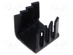 Heatsink: extruded; black; L: 19mm; W: 22mm; H: 19mm; aluminium