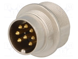 Connector: M16; male; for panel mounting,rear side nut,screwed