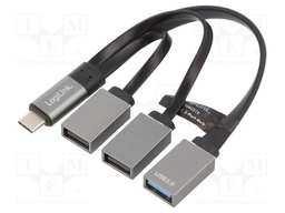 Hub USB; USB 3.0,USB 3.1; PnP; black; Number of ports: 3