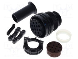 Connector: circular; plug; female; GT; PIN: 12; IP67; straight; black
