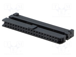 Plug; IDC; female; PIN: 40; with cable clamp; IDC; for ribbon cable