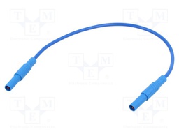 Test lead; 32A; banana plug 4mm,both sides; insulated; Len: 0.25m