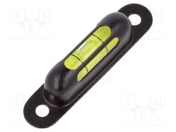Spirit level; viewing window top-front-back; H: 13mm; brass