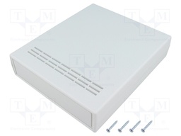Enclosure: with panel; vented; X: 150mm; Y: 178mm; Z: 40mm; ABS; grey
