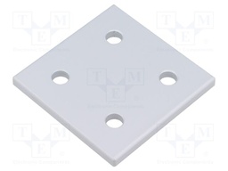 Flat bar; for profiles; W: 76mm; H: 6mm; L: 76mm; aluminium