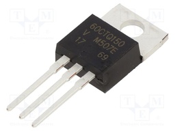 Schottky Rectifier, 150 V, 60 A, Dual Common Cathode, TO-220AB, 3 Pins, 1.09 V