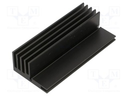 Heatsink: extruded; grilled; black; L: 100mm; W: 25mm; H: 45mm