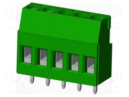 Connector: PCB terminal block; terminal; angled; Plating: tinned