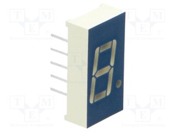 Display: LED; 7-segment; 10.16mm; 0.4"; No.char: 1; green; anode