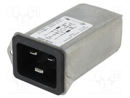 Connector: AC supply; socket; male; 16A; 250VAC; IEC 60320; 0.6mH