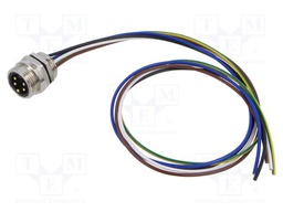 Connector: 7/8"; socket; male; straight; with leads; PIN: 5; 0.5m