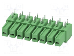 PCB headers, nominal cross section: 6 mm?, color: green, nom