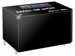 Converter: AC/DC; 1W; Uout: 24VDC; Iout: 42mA; 63%; Mounting: PCB