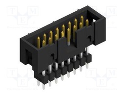 Connector: pin strips; pin header; male; PIN: 16; 2.54mm; THT; 2x8