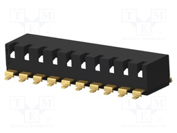 Switch: DIP-SWITCH; Poles number: 10; OFF-ON; 0.025A/24VDC; Pos: 2