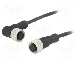 Cable: for sensors/automation; PIN: 5; M12-M12; 1m; plug; plug; 60V