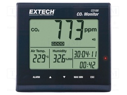CO2 meter; Range: 0÷9999ppm (CO2); -10÷60°C; Plug: EU,UK