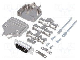 D-Sub; PIN: 15; plug; male; turned contacts; straight; soldering