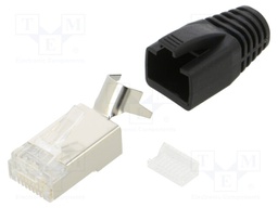 Connector: RJ45; plug; PIN: 8; Cat: 6; shielded,with strain relief