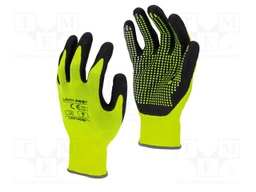 Protective gloves; Size: 11; yellow-black; nitryl; tag