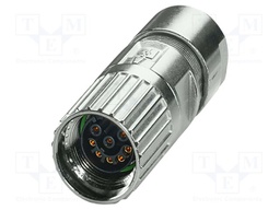Connector: M17; plug; M17 PRO; PIN: 8; 60V; 8A; IP67; crimped