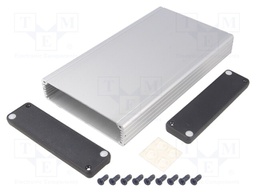 Enclosure: with panel; 1455; X: 125mm; Y: 220mm; Z: 30mm; aluminium