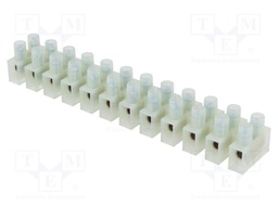 Terminal block; screw terminal; ways: 12; 6mm2; terminals: 24; 400V