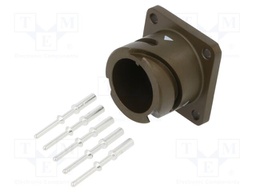 Connector: circular; GCA; socket; male; PIN: 5; with contacts; 13A