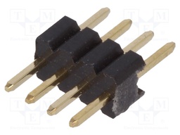 Pin header; pin strips; male; PIN: 4; straight; 1.27mm; THT; 1x4
