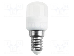 LED lamp; white warm; E14; 220÷240VAC; 180lm; P: 2W; 150°; 3000K