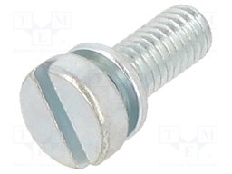 Screw; with washer; M3x12; DIN: 84; Head: cheese head; slotted; zinc