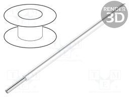 Wire; ThermoThin; solid; Cu; 34AWG; white; ECA fluoropolymer; 600V