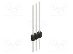 Connector: pin strips; pin header; male; PIN: 3; 1.27mm; THT; 1x3