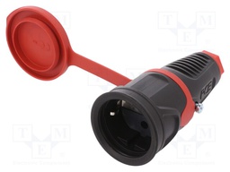 Connector: AC supply; socket; female; 16A; 250VAC; IP54; for cable