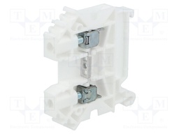 Splice terminal: rail; 0.5÷6mm2; ways: 1; terminals: 2; white; TS35