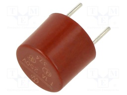 Fuse: fuse; 1A; 250VAC; time-lag; industrial; 8.5x8mm; TR5; PCB,THT