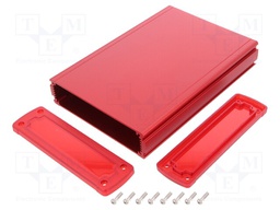Enclosure: multipurpose; X: 146.6mm; Y: 209mm; Z: 41.6mm; red