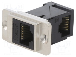 Coupler; DUALSLIM; Cat: 6; Layout: 8p8c; RJ45 socket,both sides