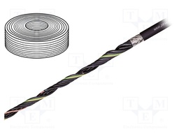 Wire: control cable; chainflex® CF891; 3G0,5mm2; PUR; black; Cu