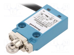 Limit switch; oblong plastic roller Ø12,7mm; NC x2 + NO x2; 5A