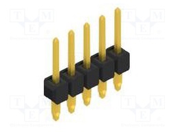 Connector: pin strips; pin header; male; PIN: 5; 2.54mm; THT; 1x5